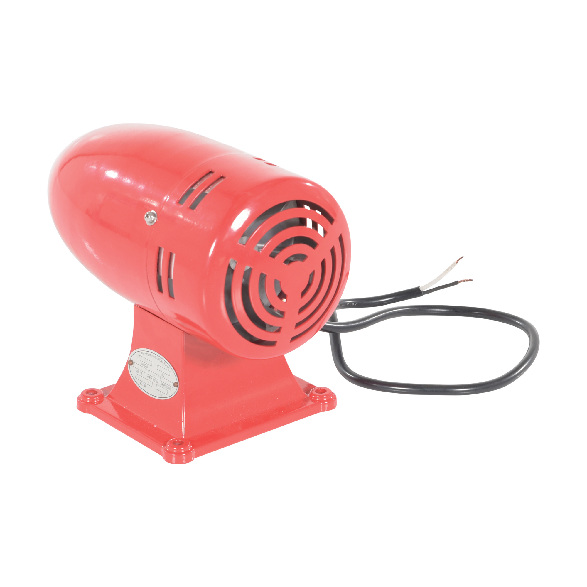 Vestil DC Powered Warning Siren - 116dB, Red, Model# SIREN-SV-AR